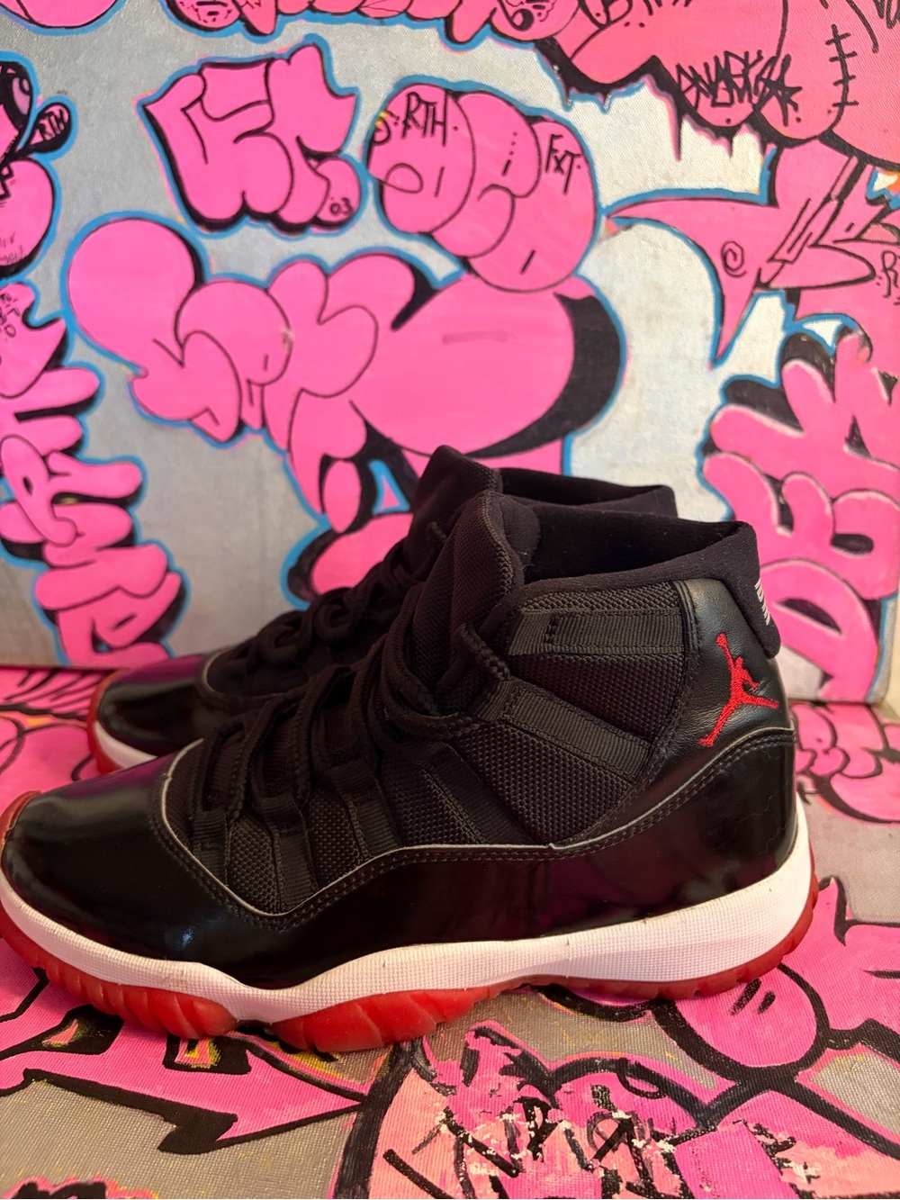 Nike Kids Black and Red High-Top Sneakers